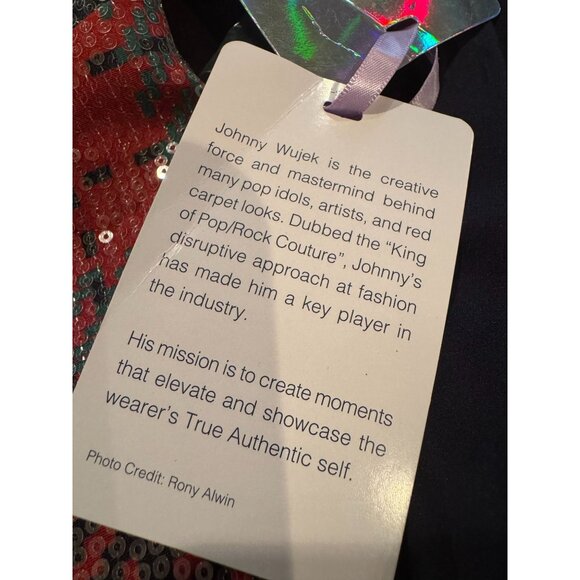 Johnny Wujek JCPenney Sequin Plaid Blazer Size M NWT Holiday Sparkle Jacket - Picture 9 of 15